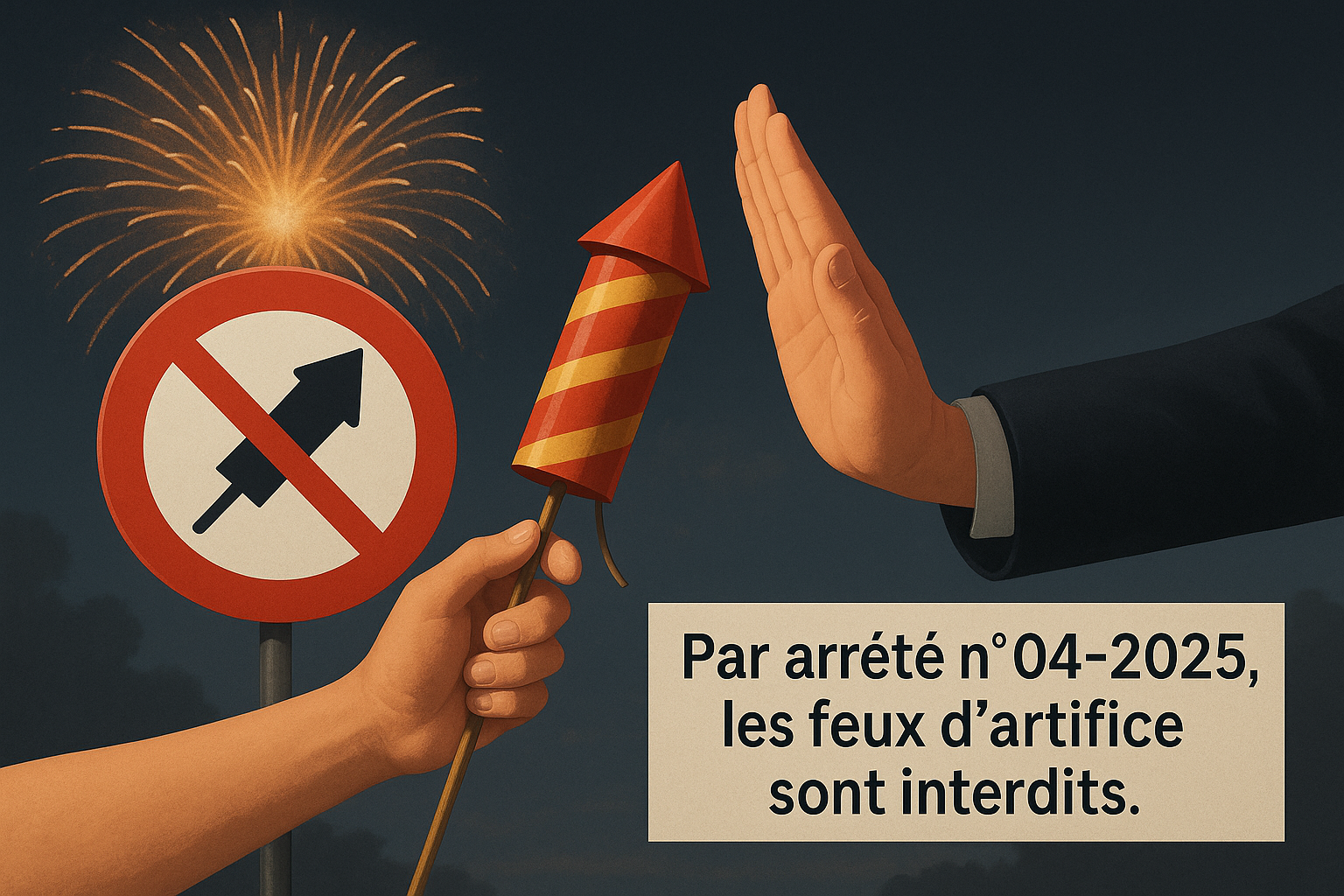 ARRETE VISANT L'INTERDICTION DES FEUX D'ARTIFICE